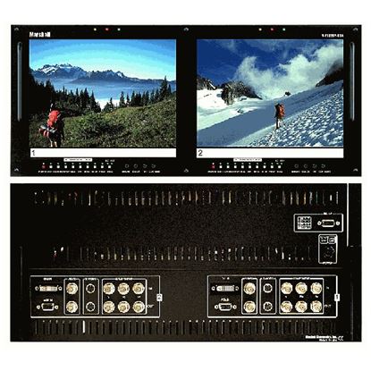 Bild von V-R102DP-HDA Dual 10.4' LCD Rack Mount Panel with HDA + DVI inputs